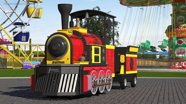 modelo 3d Locomotora Infantil Mini Express - TurboSquid 2060352