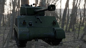 3D Sherman M4A2 76W