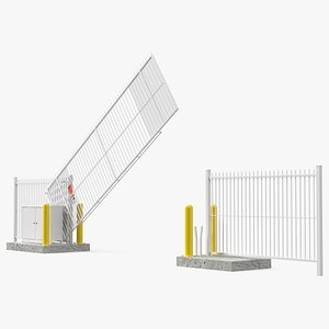 Vertical Lift Gates White Rigged