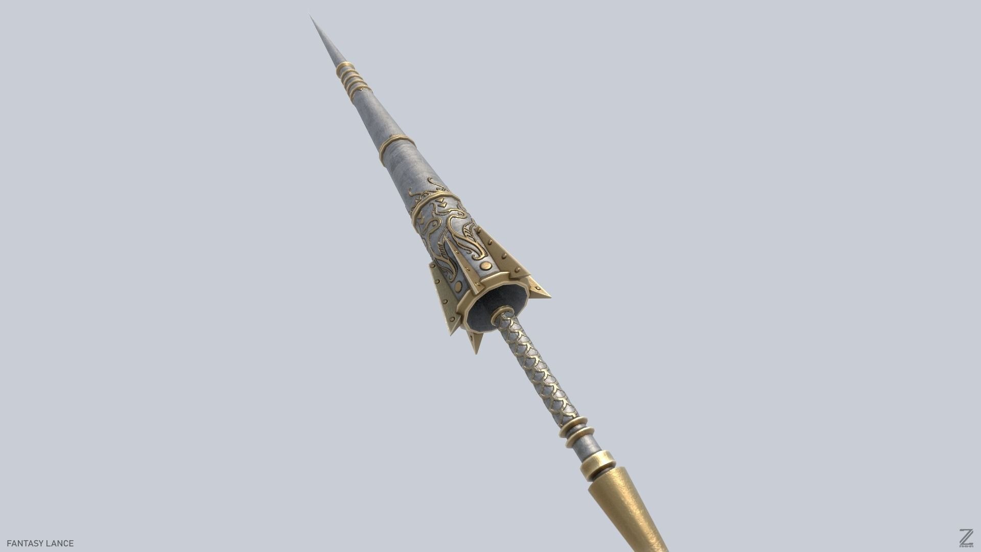 Fantasy Lance 3D Model - TurboSquid 2237665