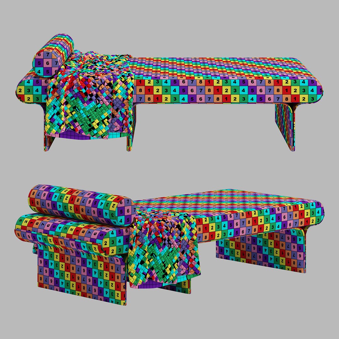 3D Model Gallotti And Radice Stami-daybed - TurboSquid 2127583