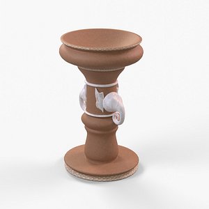 pot pedestal elephant 3D model