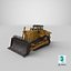 3D model Bulldozer PBR