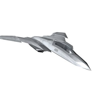 3d model concept fighter kf1-ax