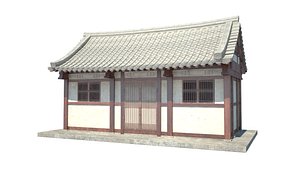 3d model of korean-style house