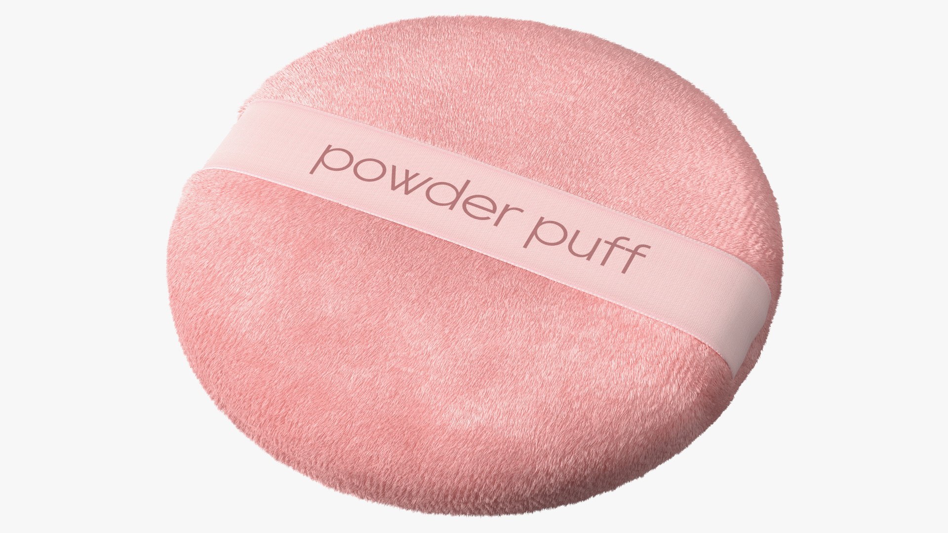 Compact Makeup Powder Puff Fur 3D model preview