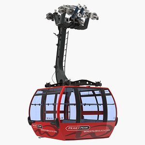 cableway cabin peak 2 3D model