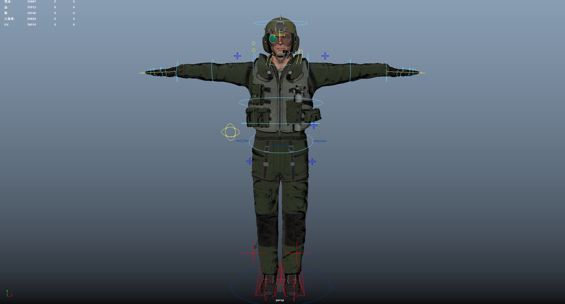 3D Pilot Rigged - TurboSquid 2253792