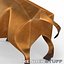 Buffalo bison copper statuette souvenir