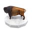 Buffalo bison copper statuette souvenir