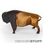 Buffalo bison copper statuette souvenir