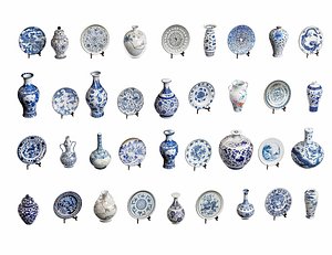 Chinese Blue and White Porcelain Chinese porcelain 3D model