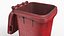 Contenedor De Basura Con Ruedas Rojo Sucio