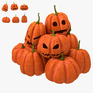 3D model Halloween pumpkins