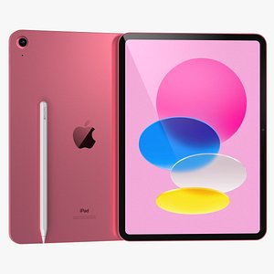 3D Apple iPad 2024 Pink
