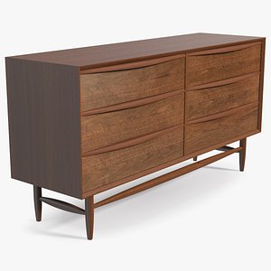 3D Lenia Walnut Sideboard model