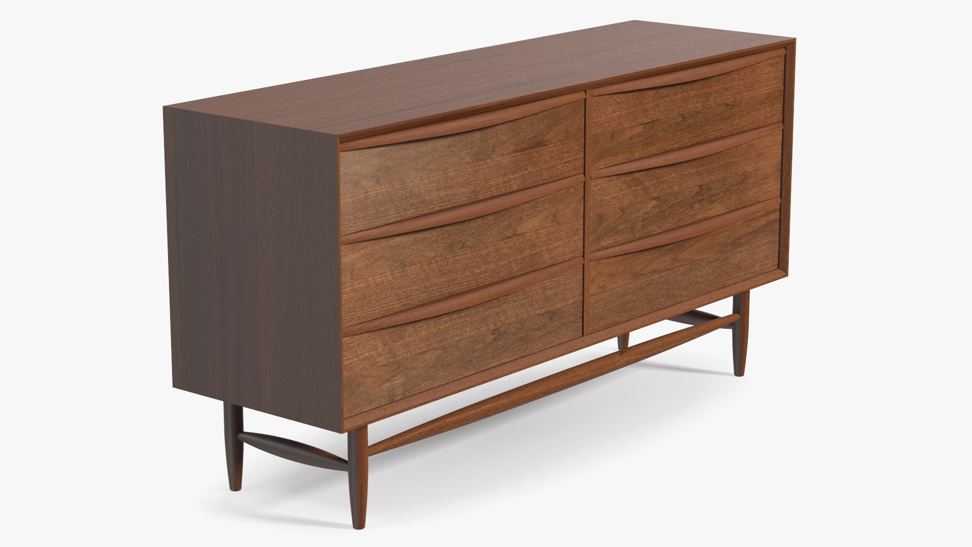 Lenia Walnut Sideboard 3D model preview
