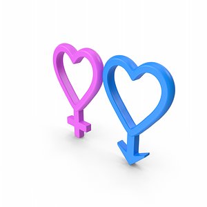 Man and Woman Symbols 3D