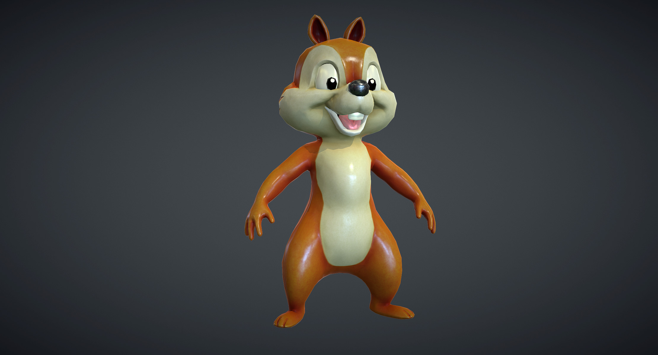 3d cartoon chipmunk model