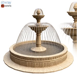 Classic Garden Fountain Water Feature 3D model