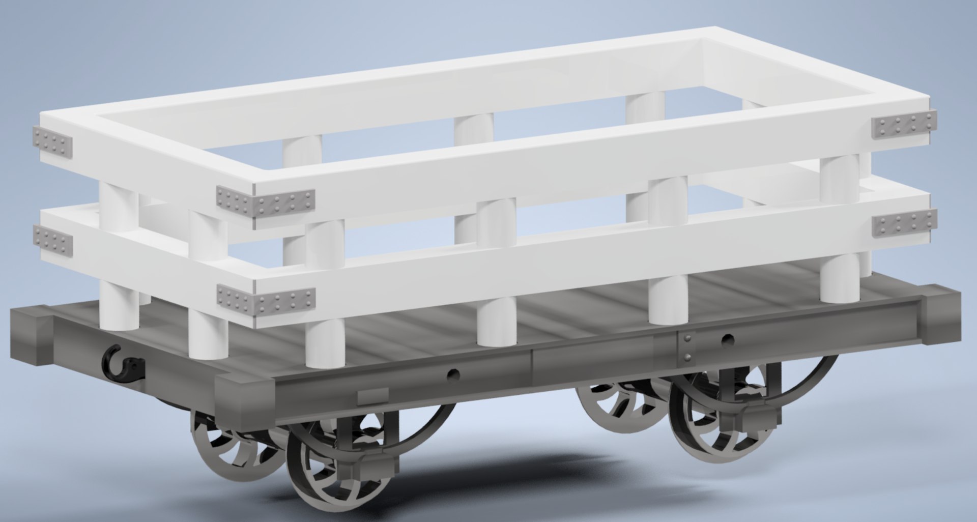 3D model Narrow Gauge Slate Wagon - TurboSquid 2101649