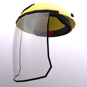 3D Face Shield Low Poly