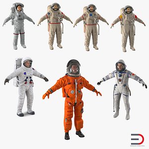 Collection Astronaut 3D Models for Download