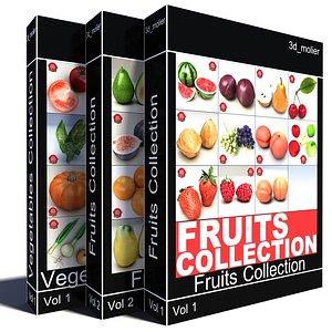 3d fruits vegetables model