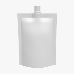 Blank Pouch Bag With Top Spout Lid Mock Up 07