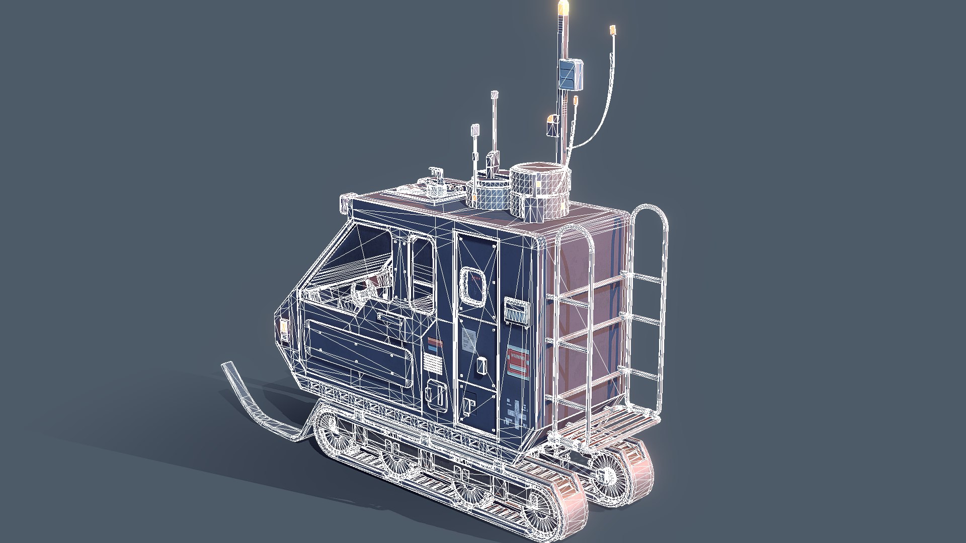 3D SnowCat Futuristic Vehicle Animated Model - TurboSquid 2202417