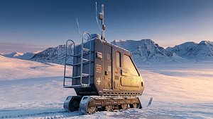 3D SnowCat Futuristic Vehicle Animated model