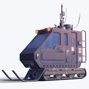 3D SnowCat Futuristic Vehicle Animated model
