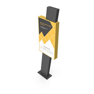 3D Sleek 3D Kiosk Model model