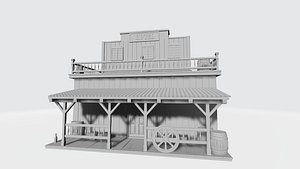3D model wild west hotel