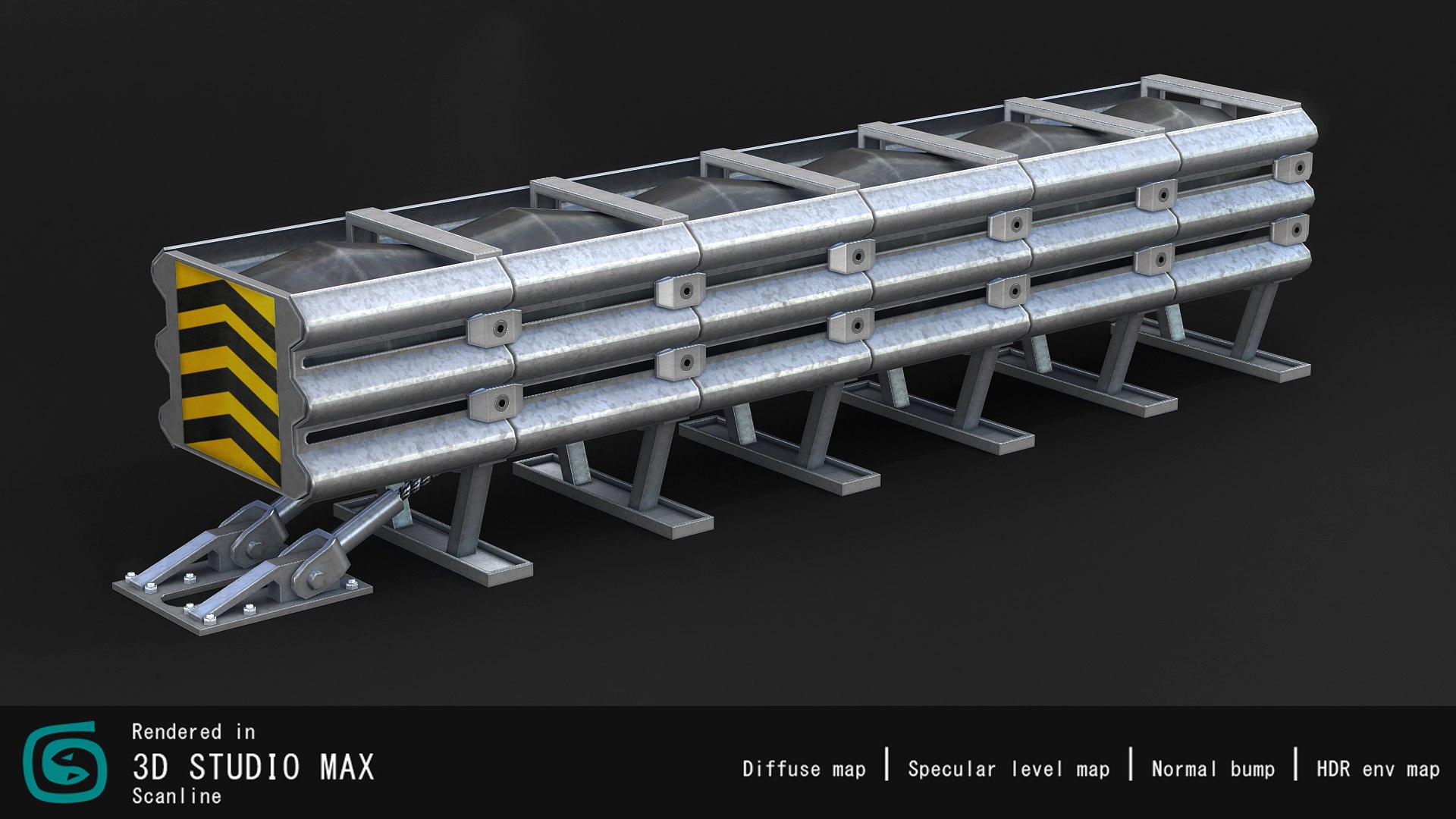 3D Crash Cushion TurboSquid 1691086