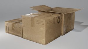 storage cardboard boxes 3D