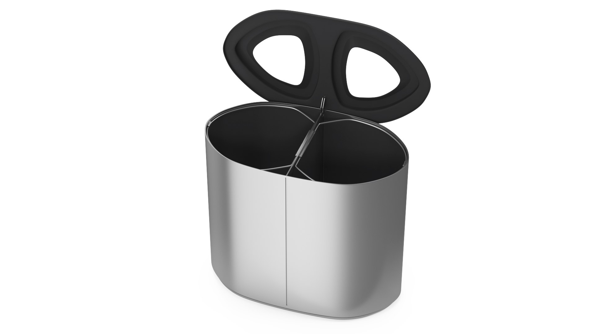 Recycling Bin Dual Compartment 3D model preview