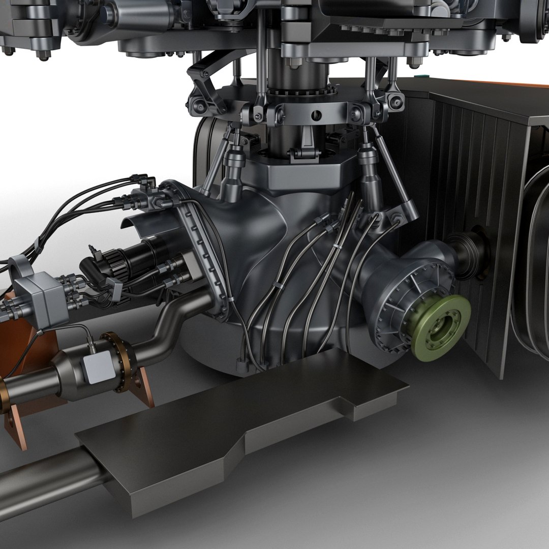 Helicopter Engine 3 3d Model