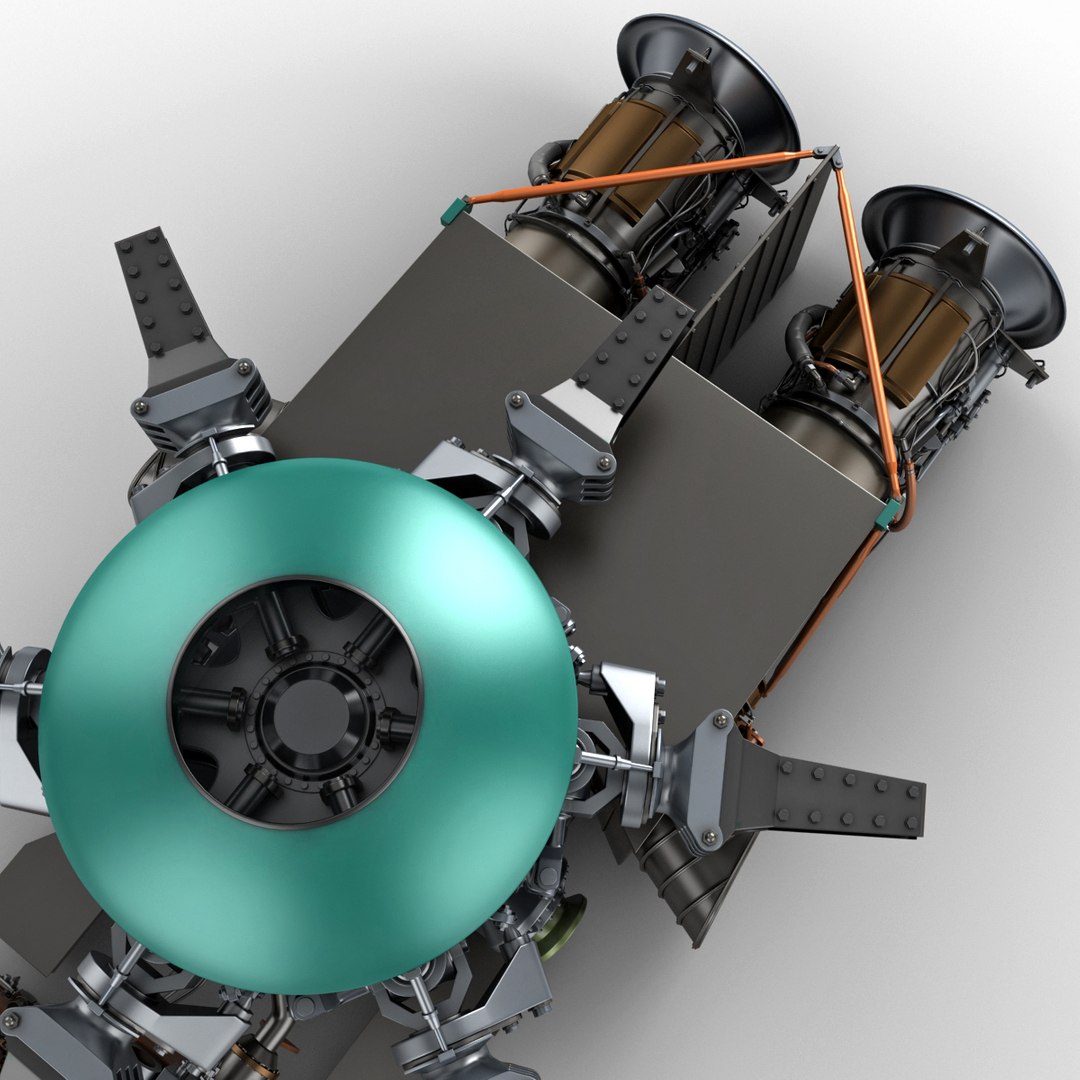 Helicopter Engine 3 3d Model