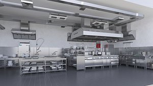 commercial kitchen 3 3D model