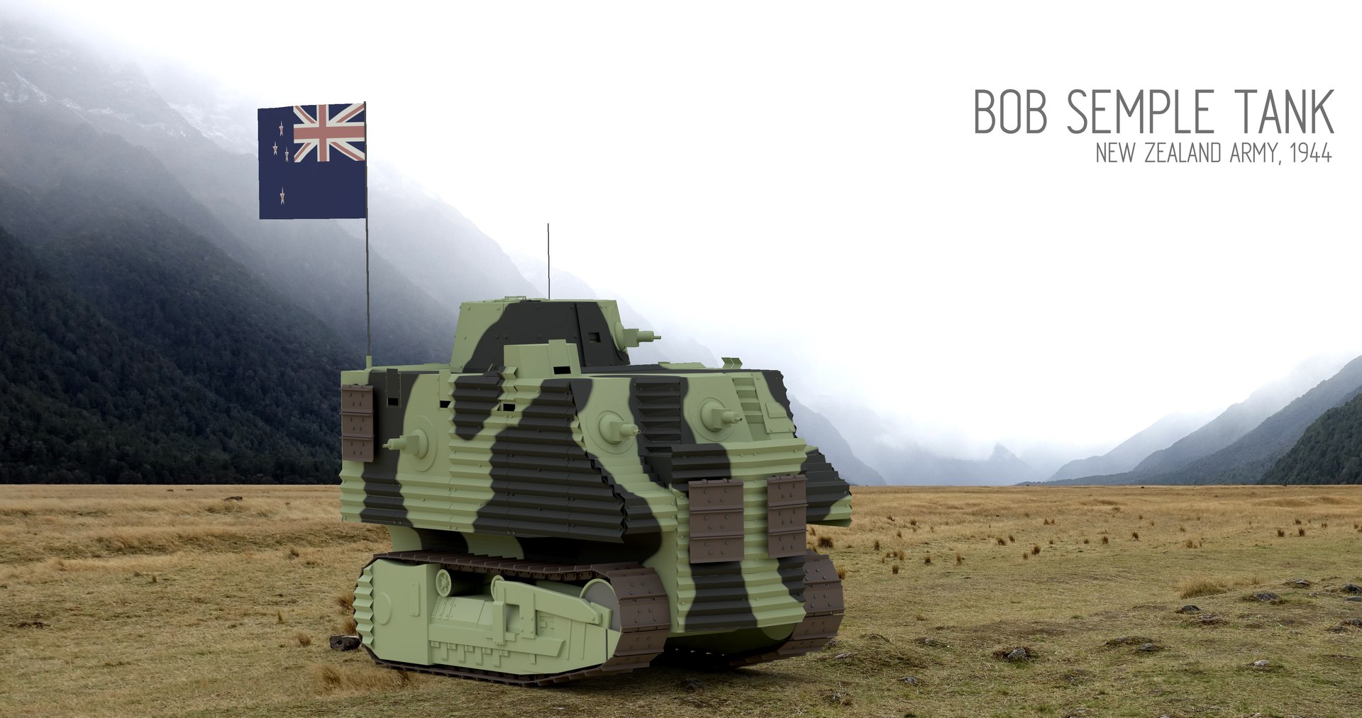 Vehicle Bob Semple Tank 3D TurboSquid 1375049