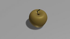golden apple 3D model