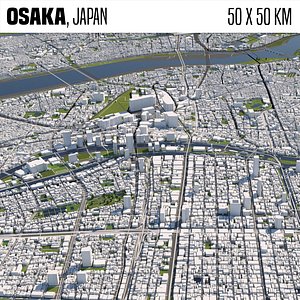 Osaka Japan 50x50km