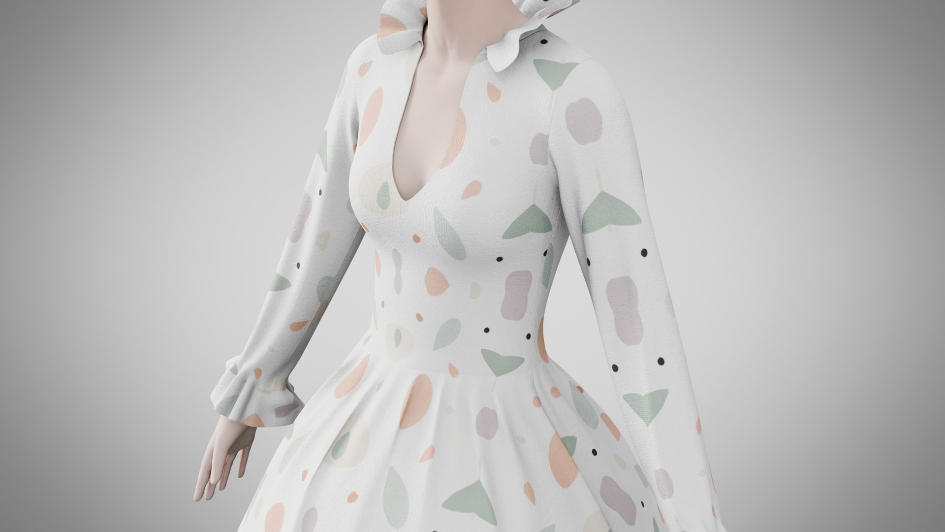 3D Dress 30 Abstract Pebble Repeat - TurboSquid 2487418