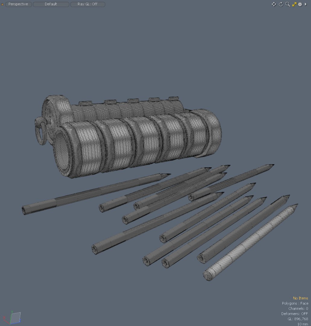 pencil case 3d fbx