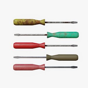 Low-Poly Screwdriver Collection 3D model