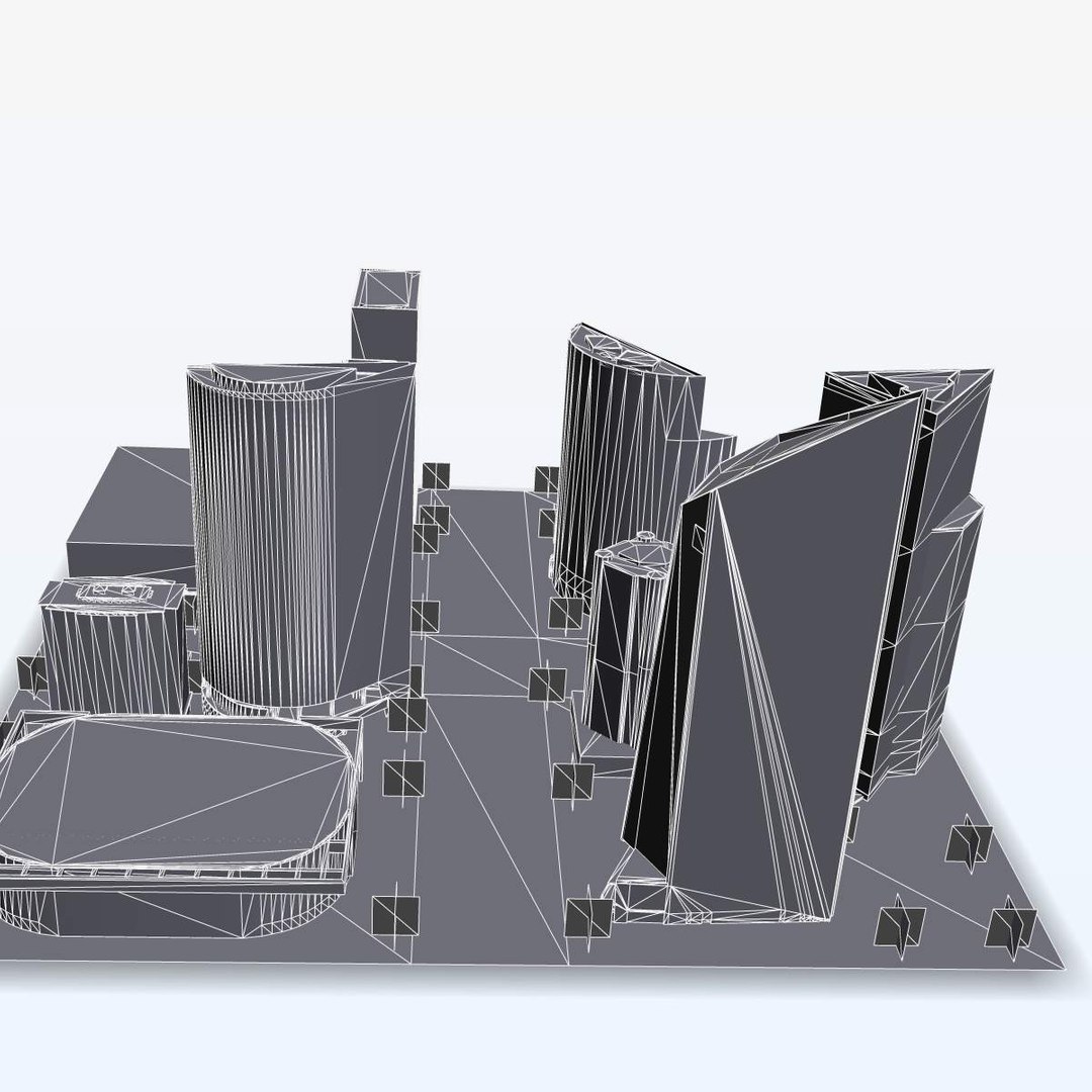 3d city 01 modeled