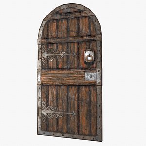 Medieval Castle Door 1 - Dungeon Door - PBR 4k Low Poly model