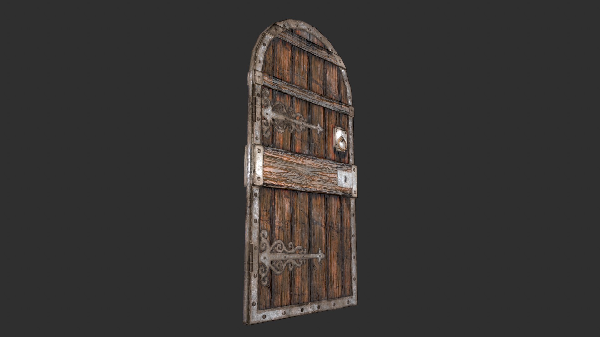 Medieval Castle Door 1 - Dungeon Door - PBR 4k Low Poly Model ...