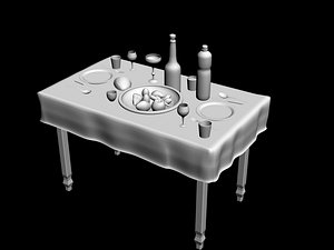 3D kitchen table